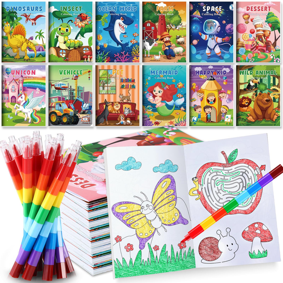 BenLouis coloring books with mini size for portable creativity on the go
