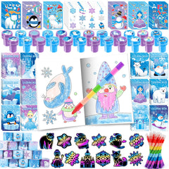 BenLouis Frozen snowflake coloring book for kids, ideal classroom activity and party favors