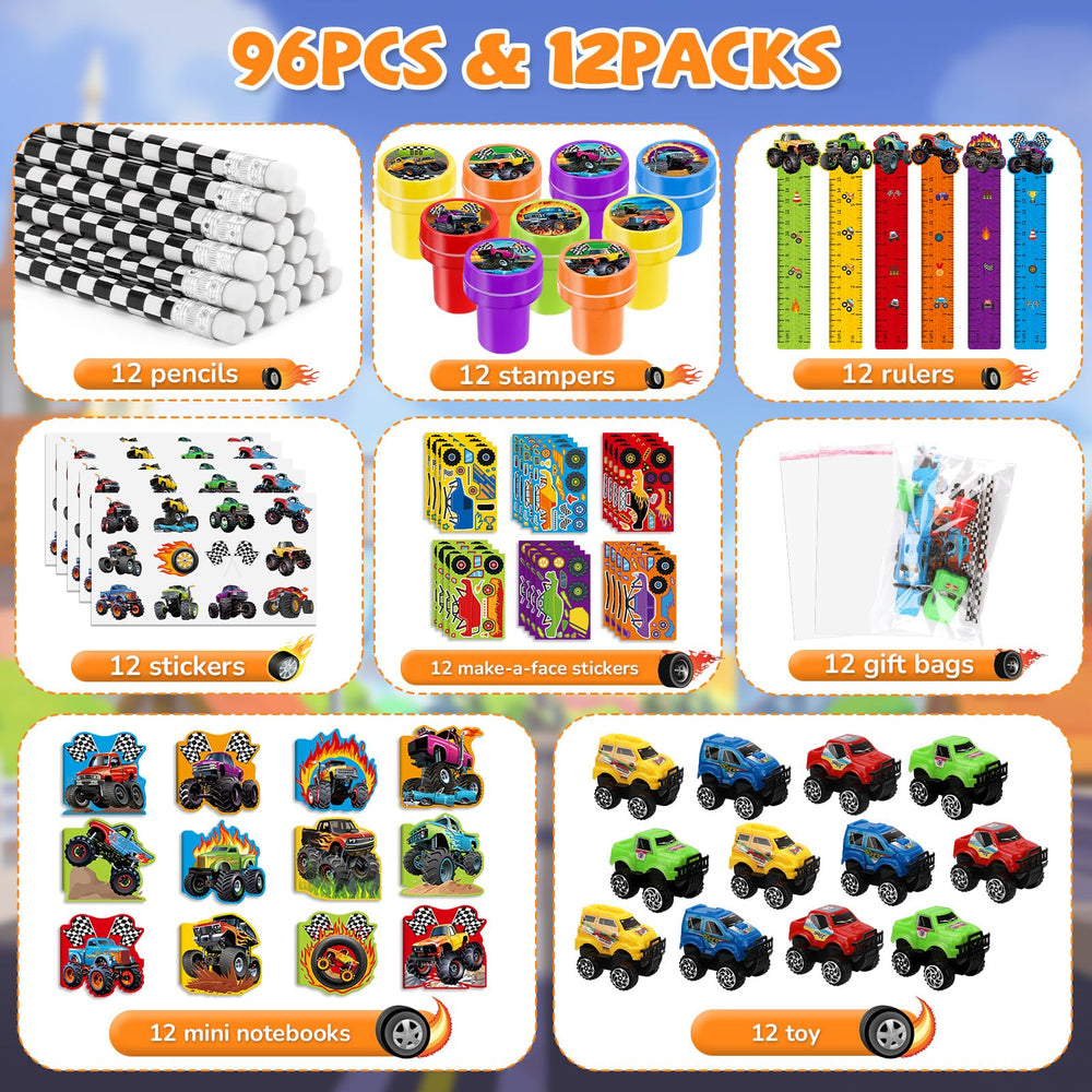 BenLouis monster truck toys provide compact play at kids parties