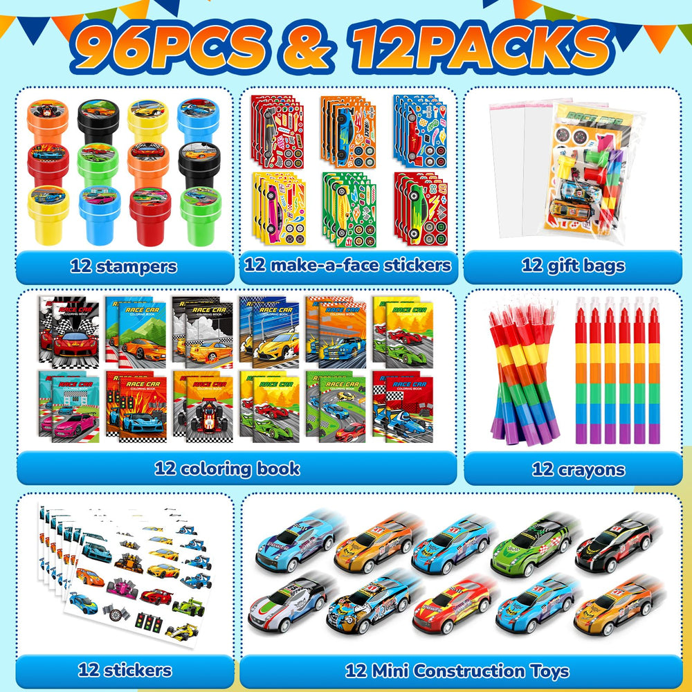 BenLouis race car crayons provide smooth coloring and quick cleanup.