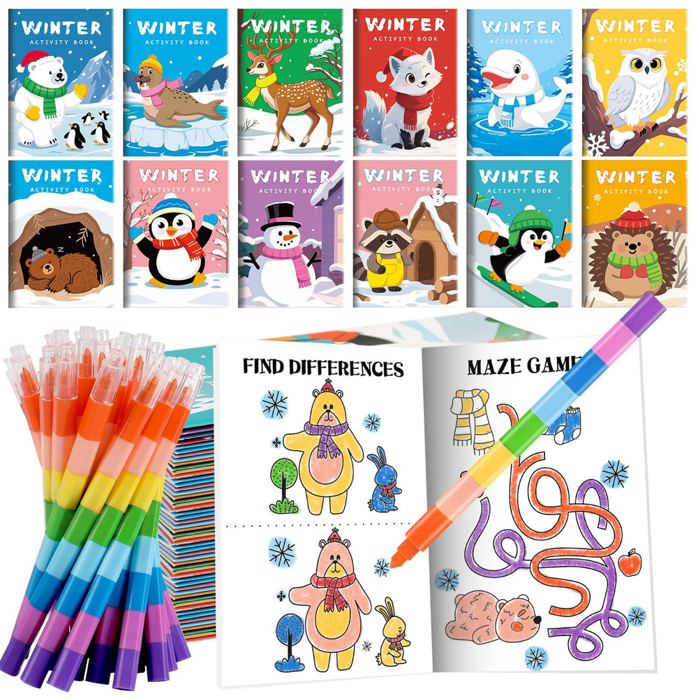 BenLouis winter mini activity book penguin cover promotes imaginative play for kids
