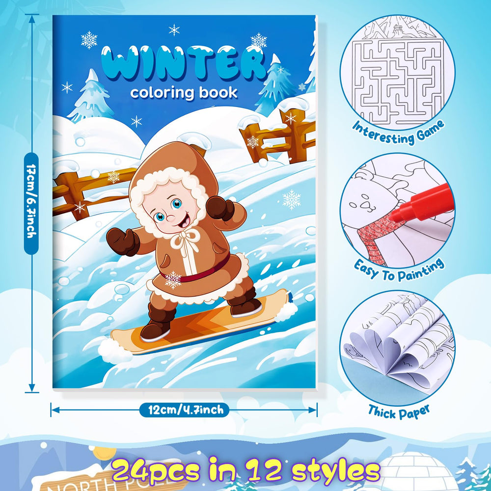 BenLouis penguin illustrations mini coloring book sparks imaginative winter scenes for kids.