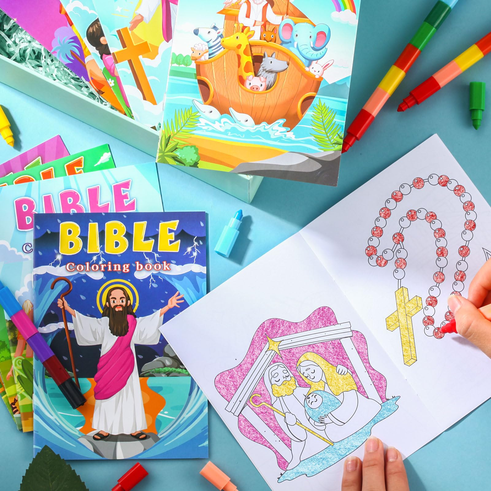 Bright Bible verse themed coloring pages from BenLouis.