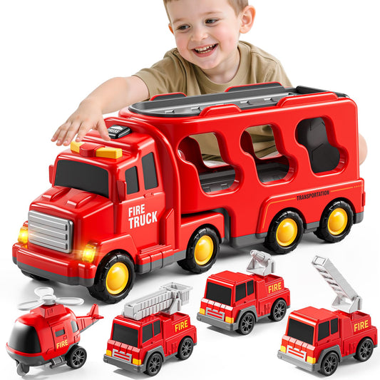 Bennol fire trucks ladder truck encourages active exploration and fine motor skills.