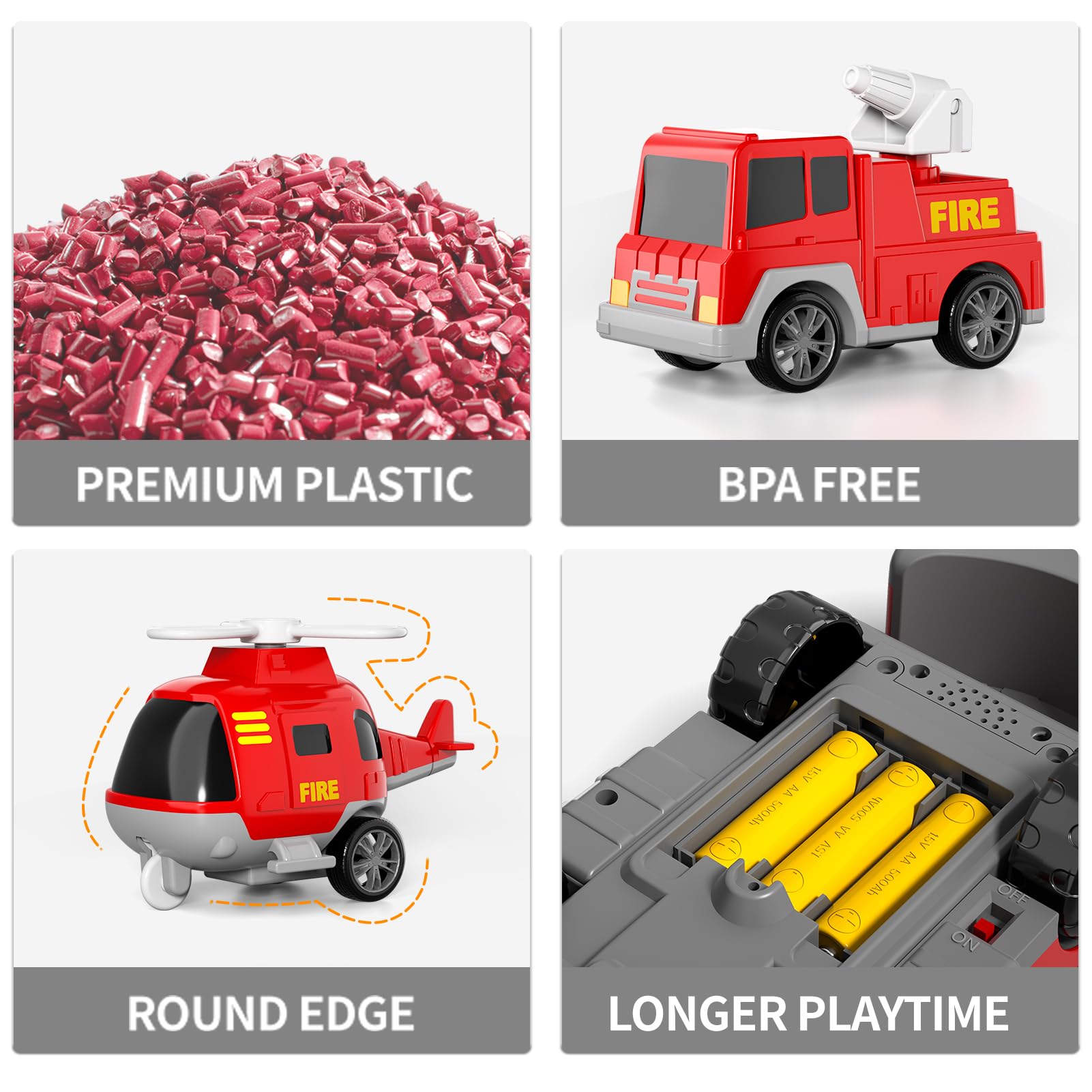 Bennol ABS toy material ensures smooth edges and safe handling for toddlers.
