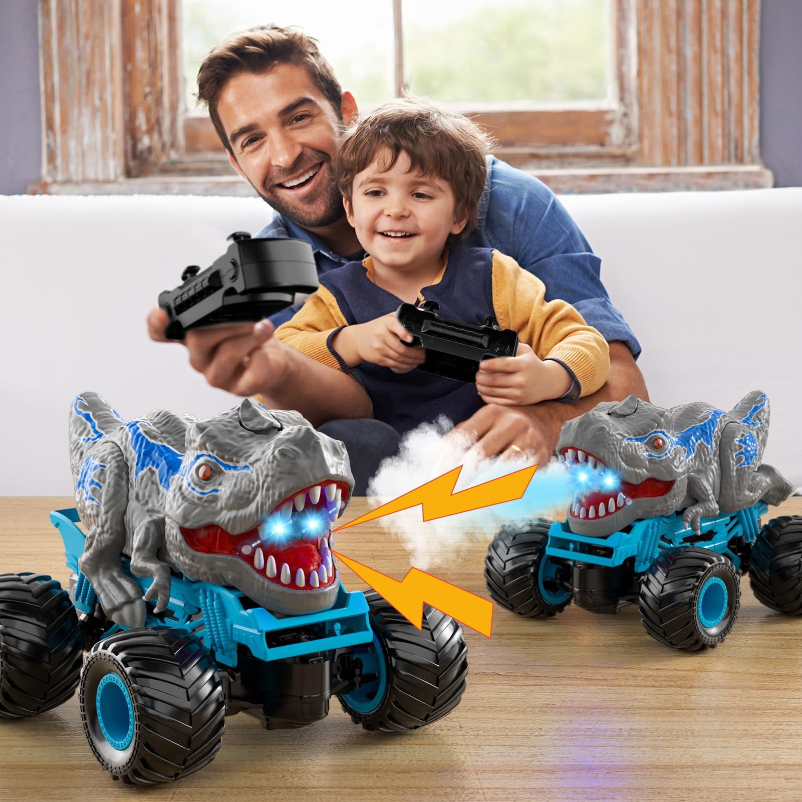 Bennol dinosaur car rechargeable batteries extend playtime for adventures