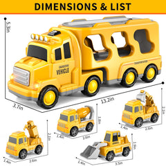 Bennol gift-box packaging presents construction trucks as a thoughtful birthday gift.