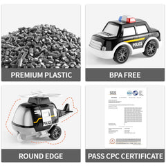 Bennol Police Truck is push-forward friendly for easy mobility.