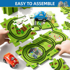 Bennol race track puzzle assembly demonstrates hands-on coordination.