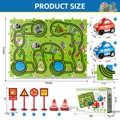 Bennol puzzle track car start gate demonstrates easy ignition for kids.