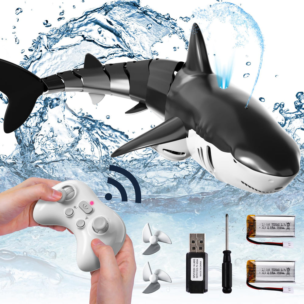 Bennol RC Shark with lifelike design for realistic pool play.