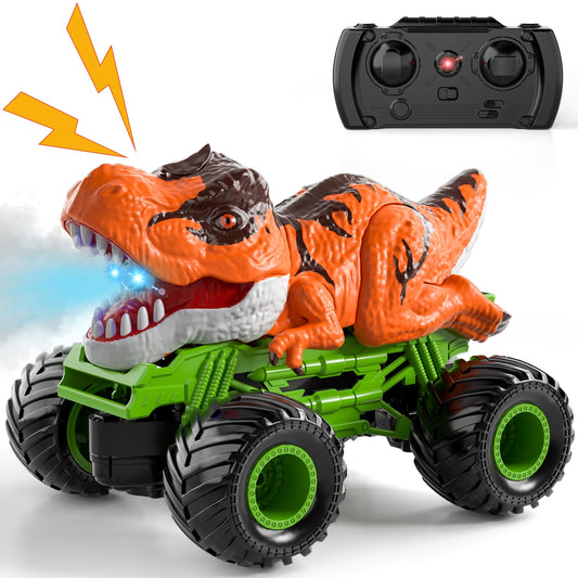 Bennol remote control dinosaur car with blue LED lights for immersive indoor play