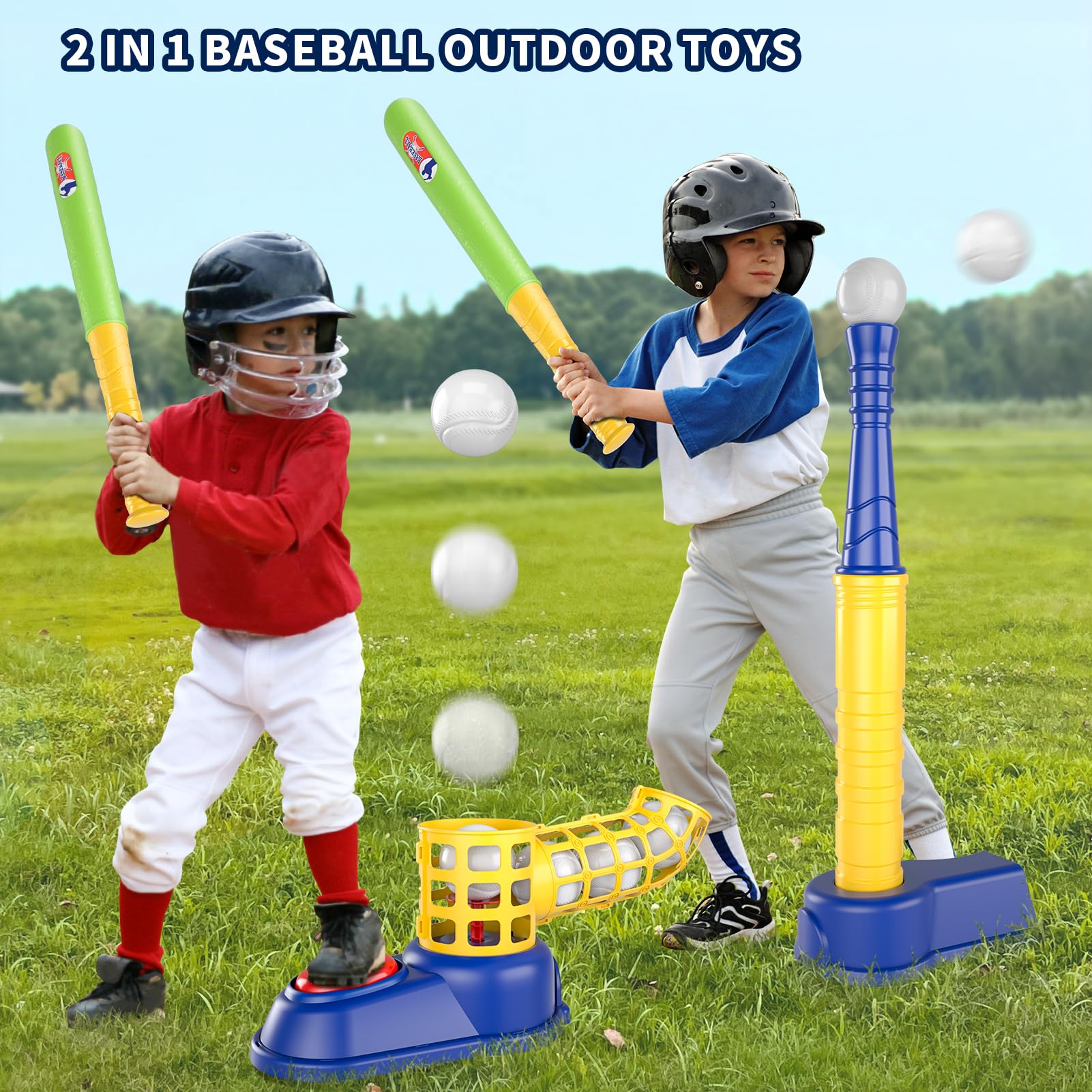 Kids practicing swing with Bennol learn-by-doing play.