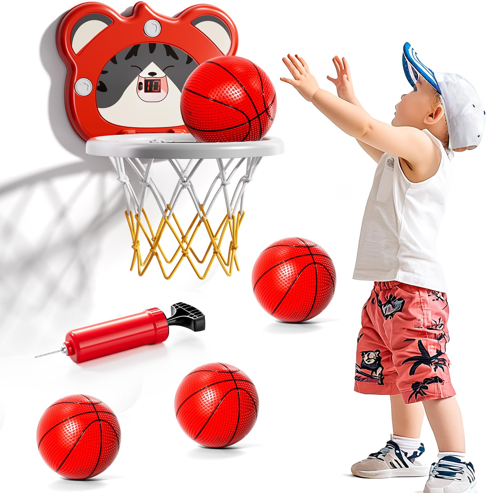 Bennol Toddlers Basketball Hoop scoreboard lets kids celebrate scores during indoor play.