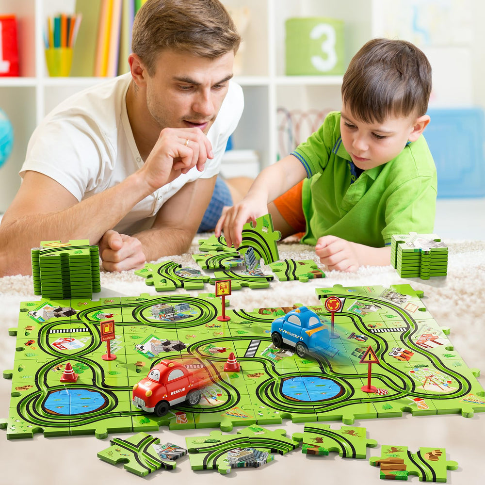 Bennol traffic signs and track layout help teach basic road rules.