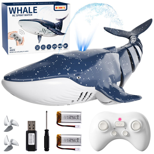 Bennol Whale Shark RC in front view showing responsive control for pool play