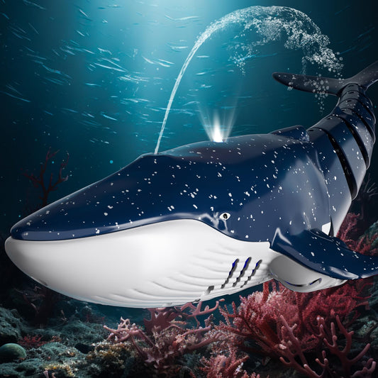 Bennol Whale Shark RC control from side angle highlighting smooth tail motion for lifelike swimming