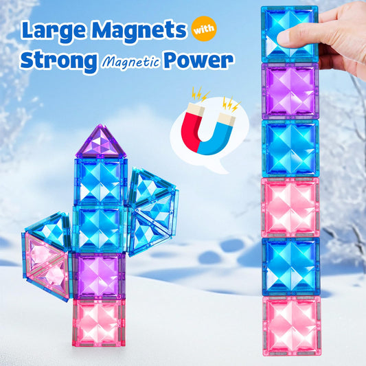BENOKER Ice Castle tiles showcase castle windows for story-driven building adventures.