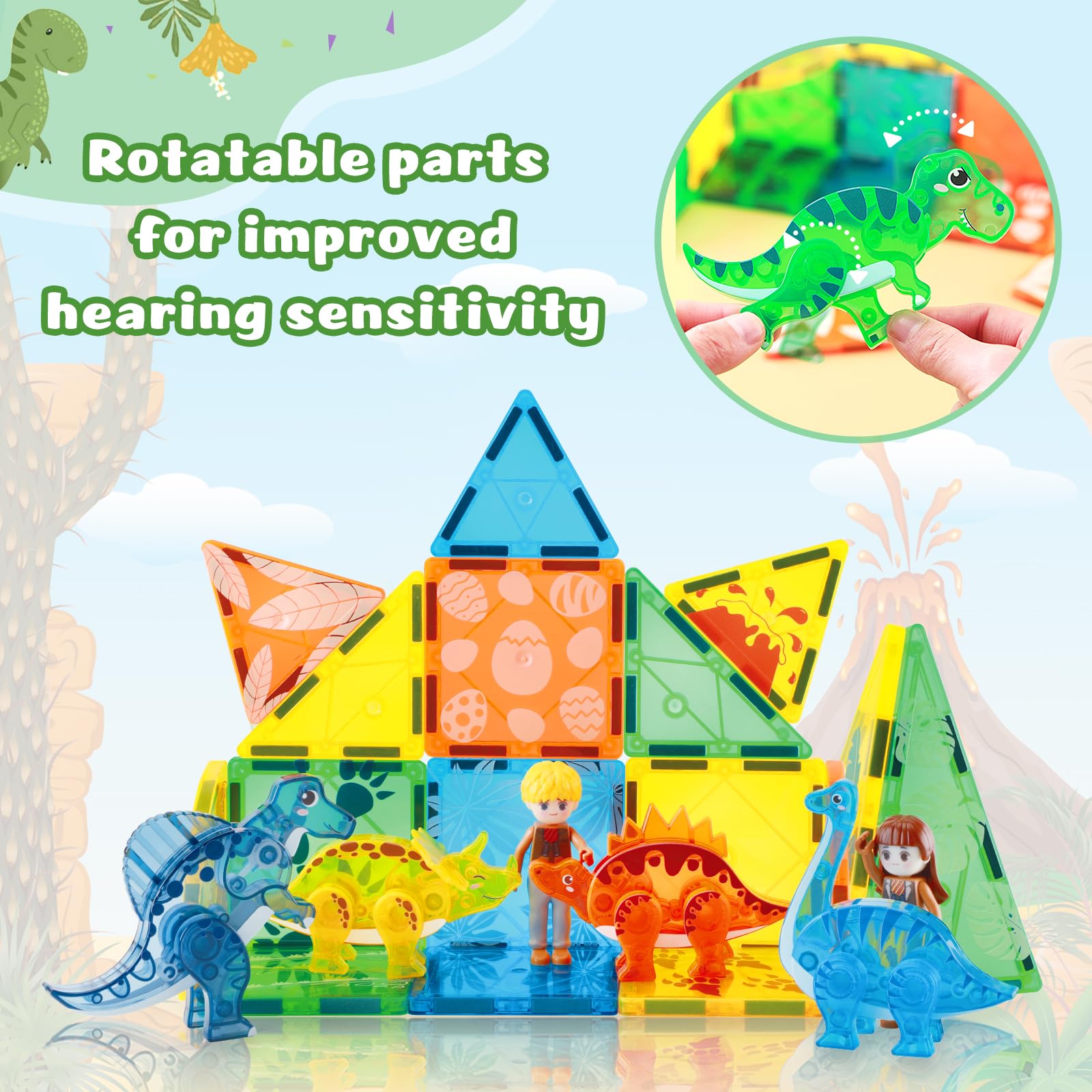 BENOKER dinosaur tiles for modular assembly and imaginative world-building.