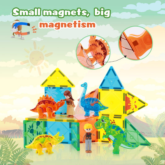 BENOKER tiles featuring dinosaurs for hands-on STEM-inspired building.