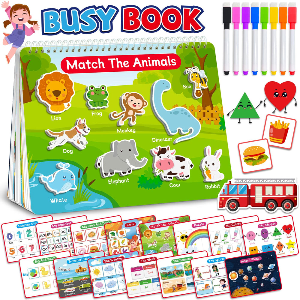 Benresive Montessori Busy Book cover demonstrates durable, travel-friendly design for toddlers.