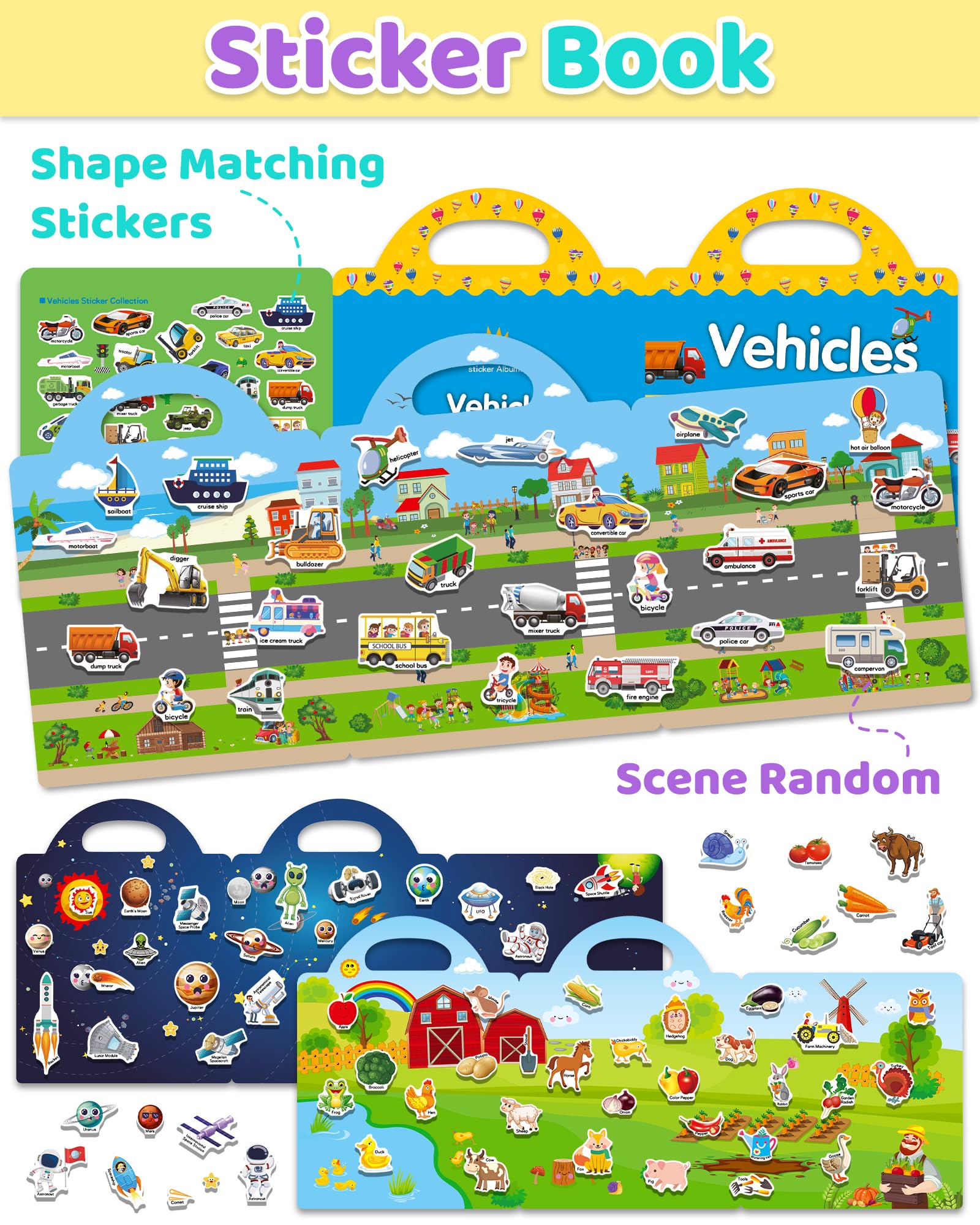 Benresive Space sticker book enables engaging, educational play during trips.