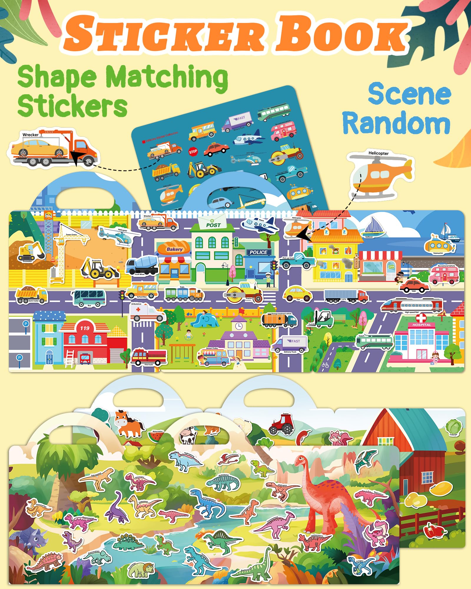 Benresive dinosaur stickers help build early vocabulary through exploration