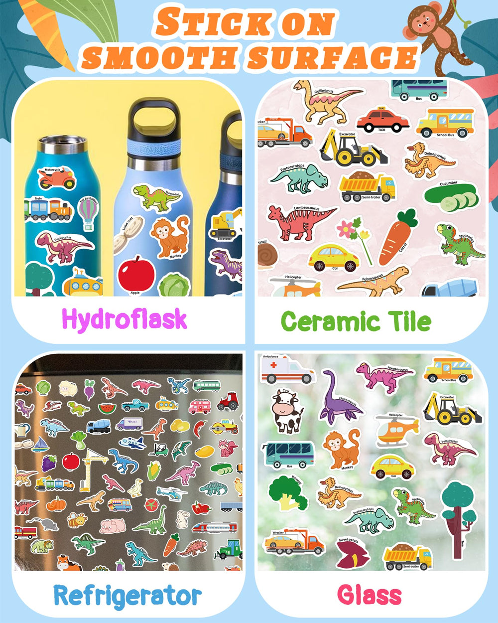Benresive sticker book portable design travels with kids