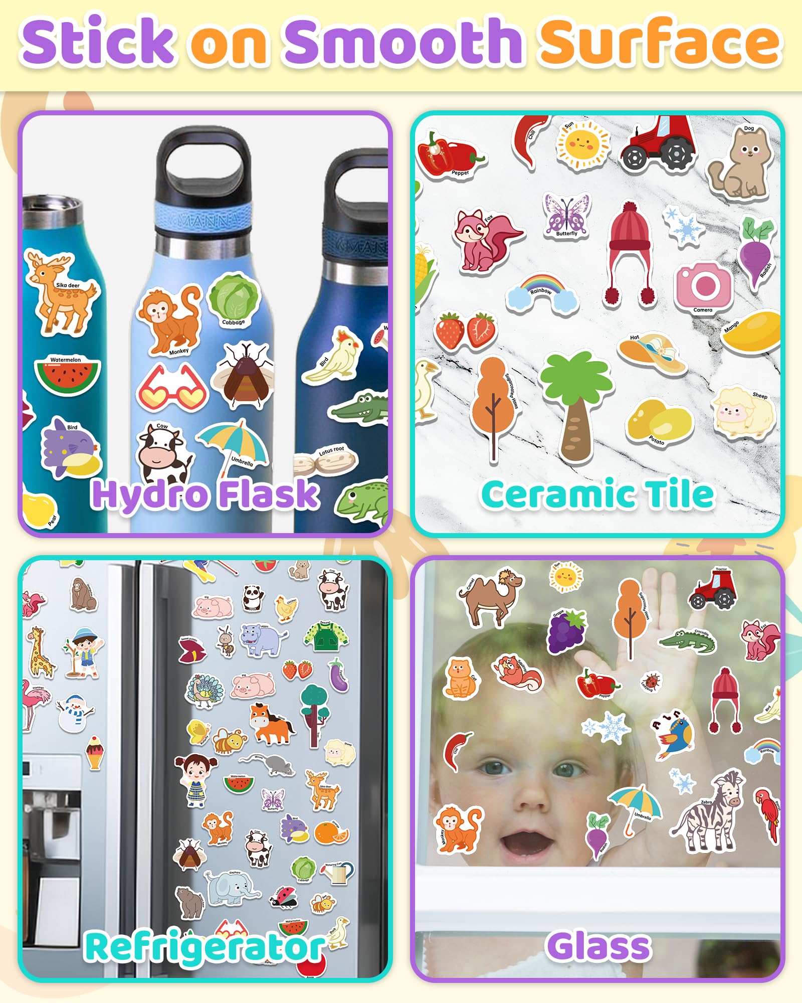 Benresive sticker book portable handle enables easy take-along activities