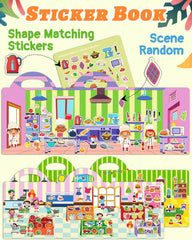 Benresive supermarket theme sticker book to spark pretend shopping and counting.
