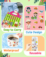 Benresive waterproof material keeps stickers reusable and mess-free during travel.