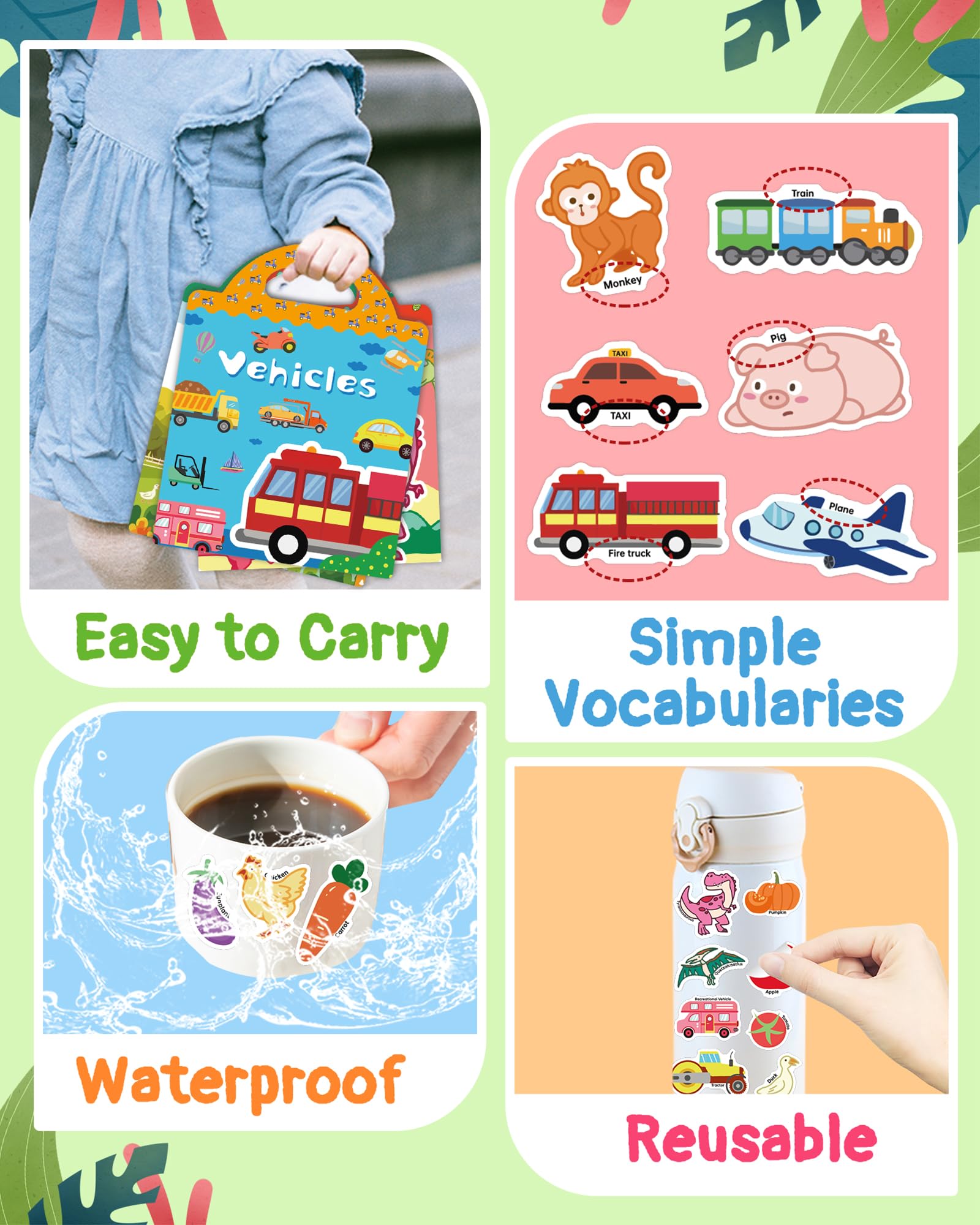 Benresive waterproof stickers endure spills and outdoor adventures