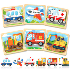 Benresive wooden toddler puzzle with 8 pieces boosts fine motor skills