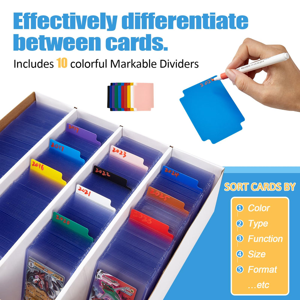Bentoward four pack with dividers keeps cards separated for easy finding.