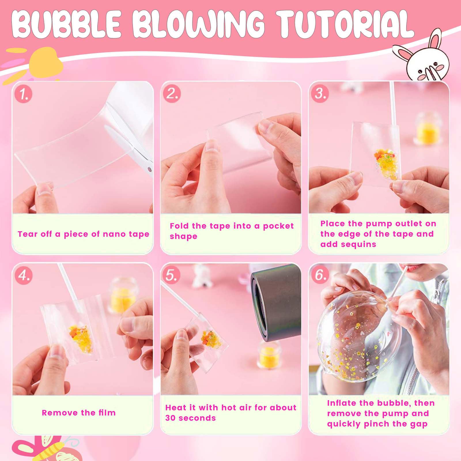 BENWIL Nano Tape Bubble Kit kid-safe crafting with flexible nano tape.