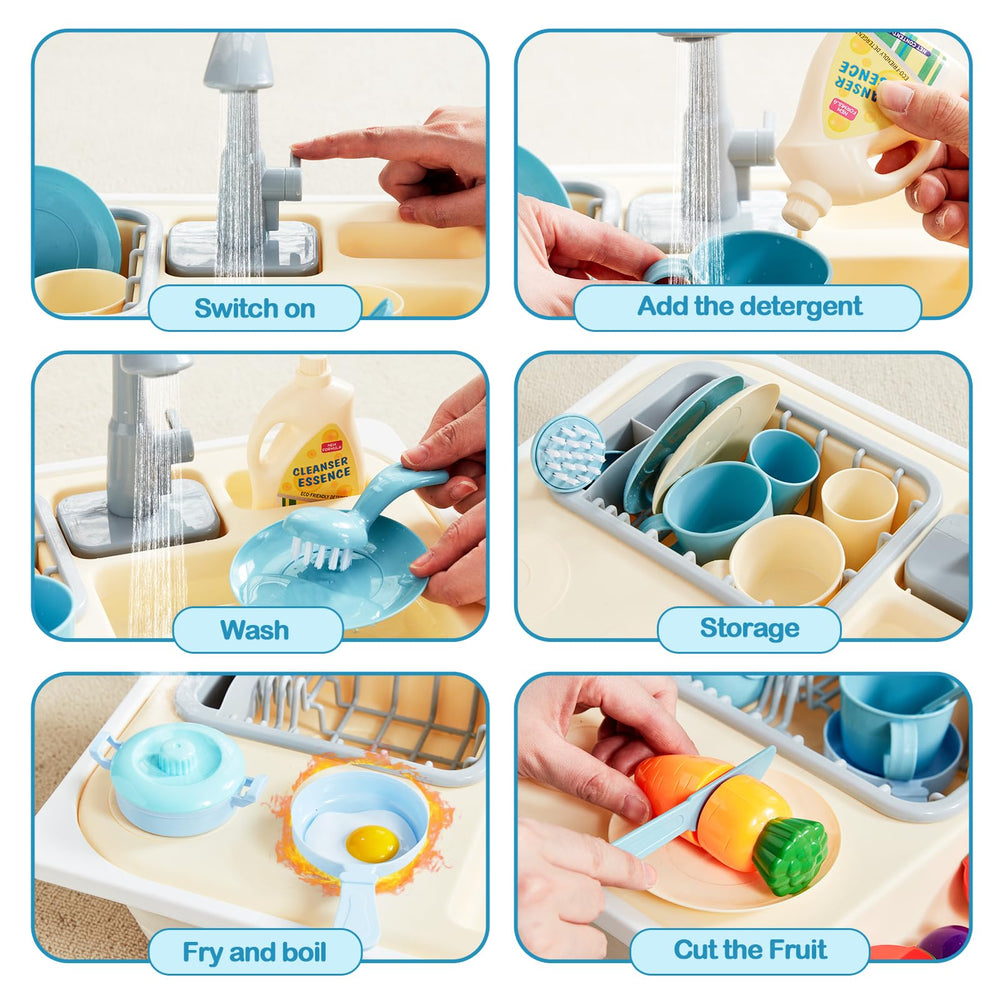 Beright 180-degree rotating faucet in action supports dynamic faucet play.