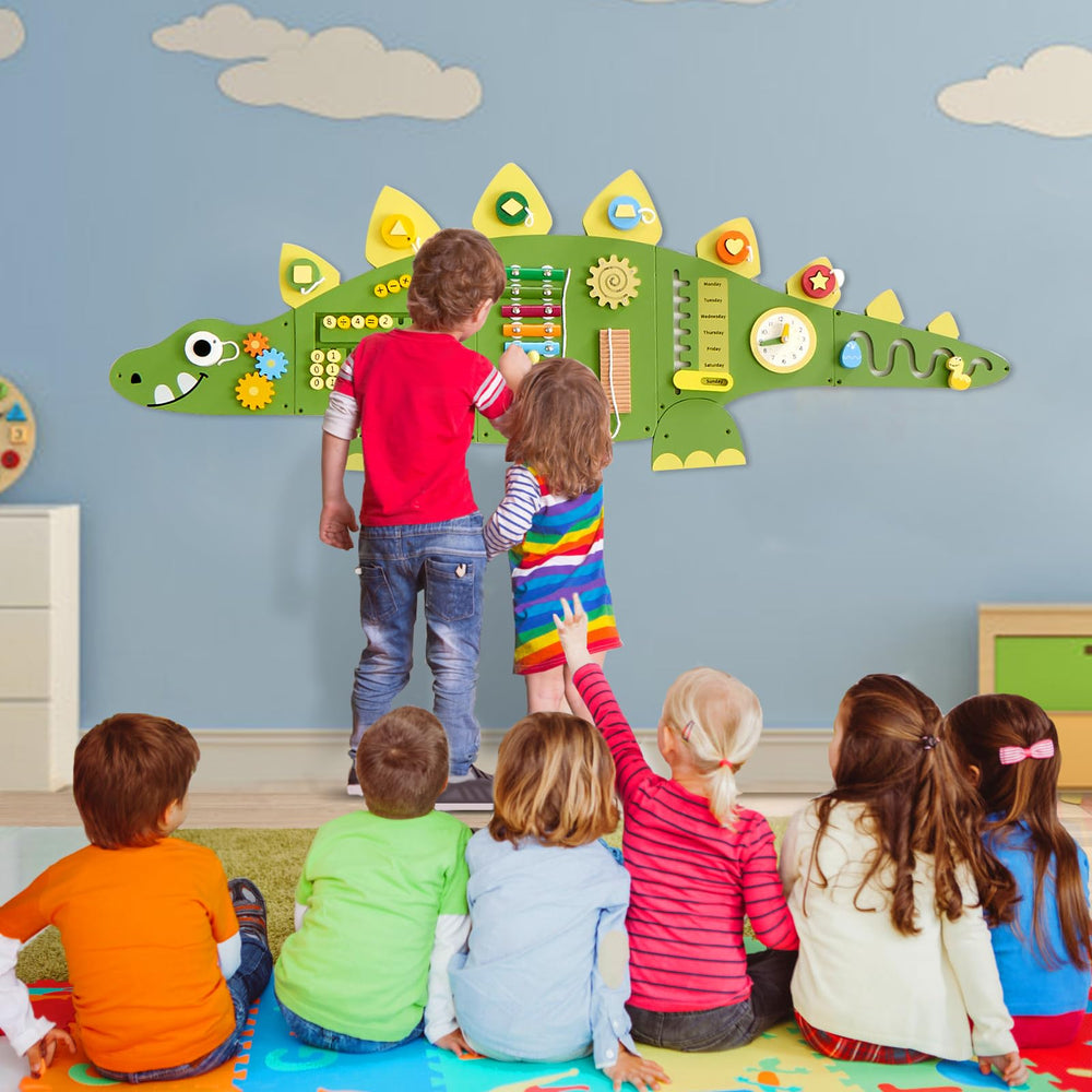Beright Dinosaur Wall Panel Group Play Area fosters social interaction among children.