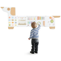 Beright Dog Activity Wall Busy Board—puppy-size panel for shared playtime and social learning.