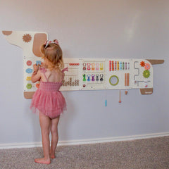 Beright Magnetic Color-Number Maze encourages color and number recognition through exploration.