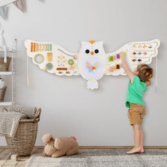 Beright Owl activity wall panel easy-installation simplifies wall setup for busy parents