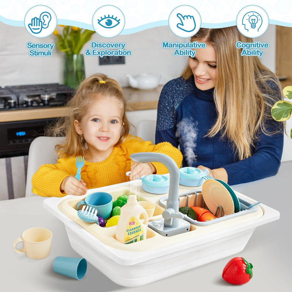 Beright sensory table pair creates cohesive play scenes with sink toys.