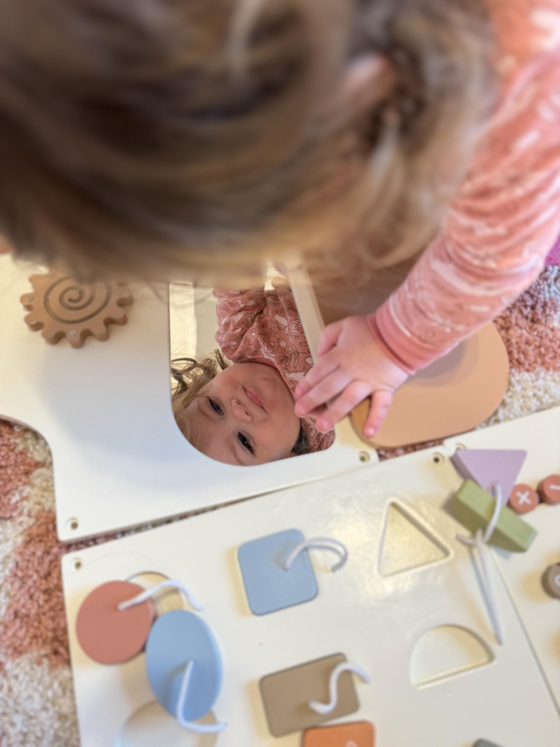 Beright Wall Mirror and Activities support self-awareness and language development.