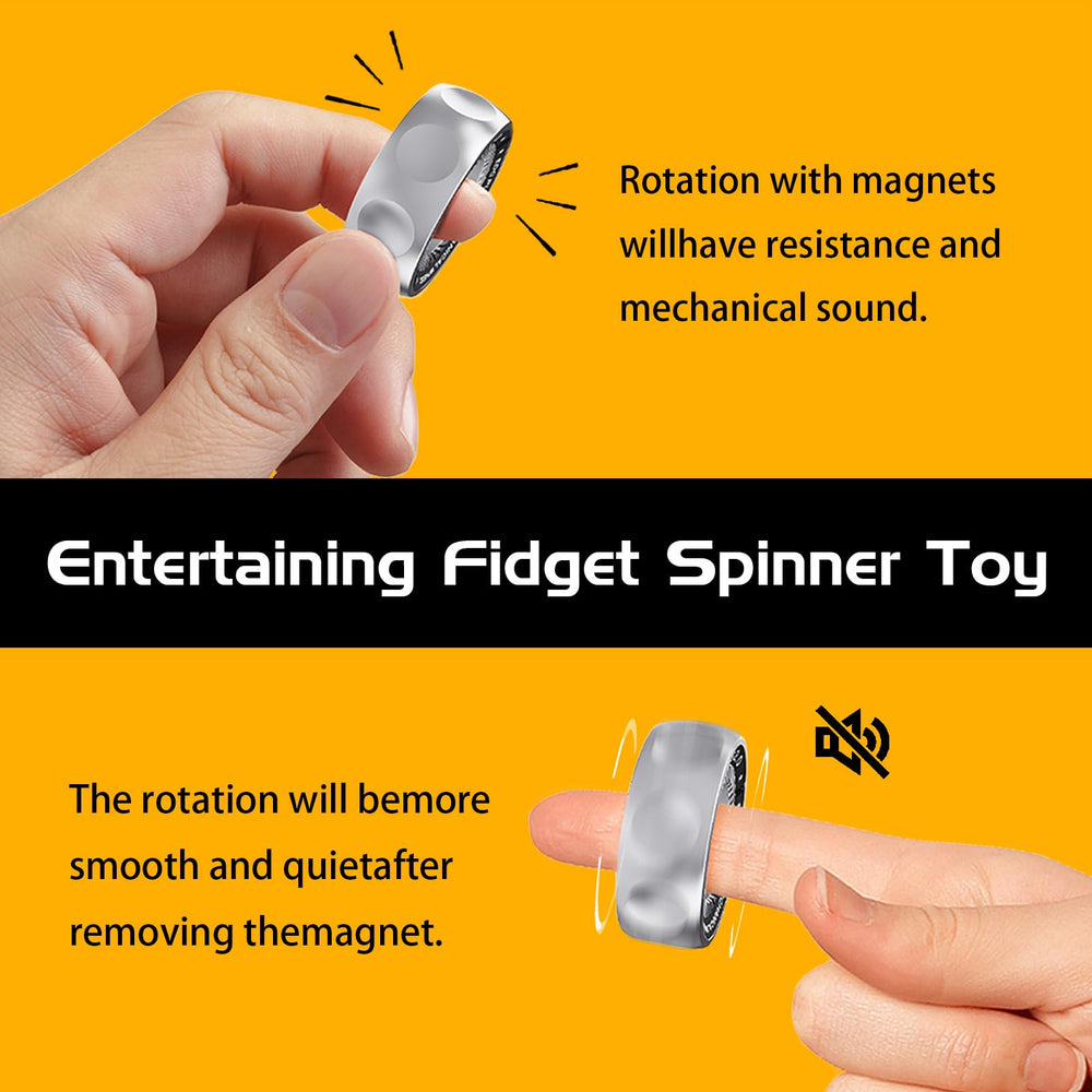 Berotok ring with magnetic slots enabling customizable spin and tactile feedback