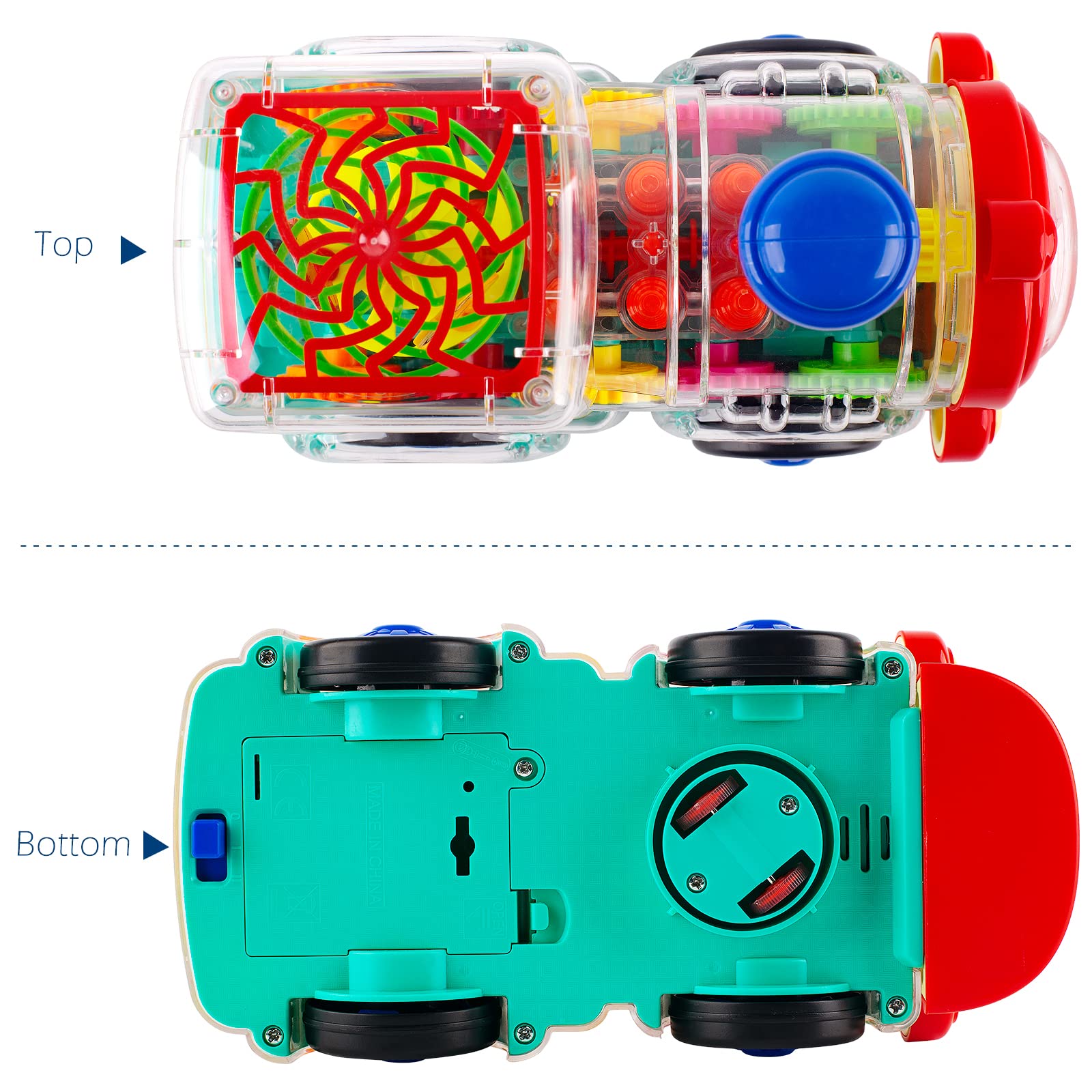 Berry President colorful train parts stimulate visual interest during pretend play.