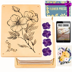 Berstuk wooden flower press large top view for crafting keepsakes