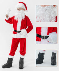 BERVYOSW Santa hat completes a joyful holiday look.