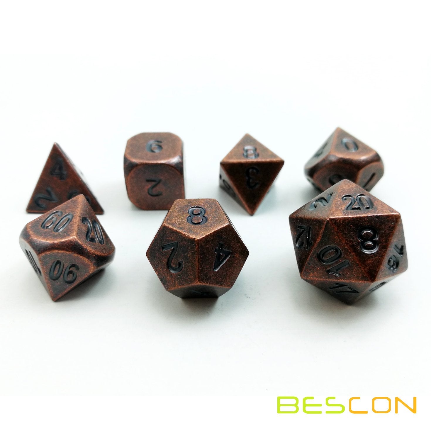 Bescon Antique Copper D10 metal die, perfect for percentiles and critical results.