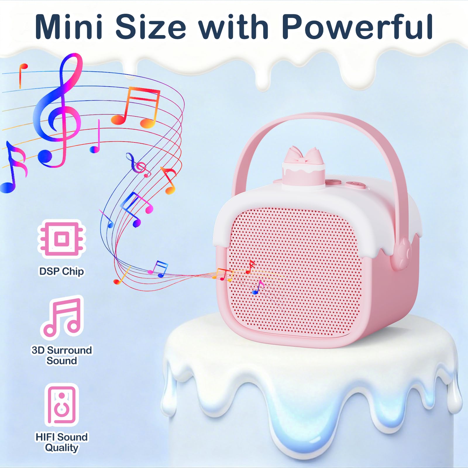 BESCOST Bluetooth 5.3 connects to phone quickly for YouTube Karaoke.