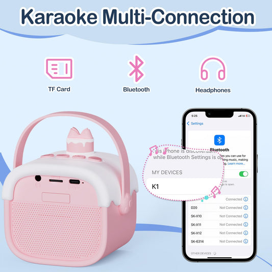 BESCOST karaoke with magical LED lights creates festive party vibes.