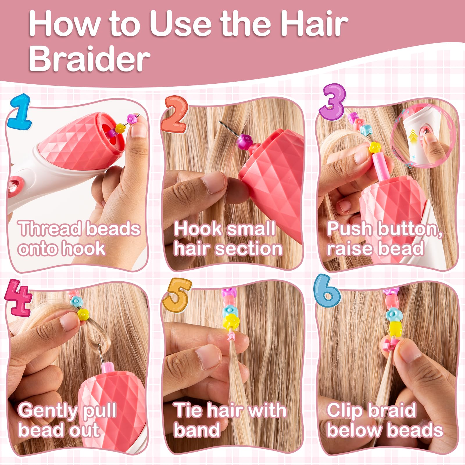 BESCOST kids automatic hair styling tool enables hands-free styling for quick routines.